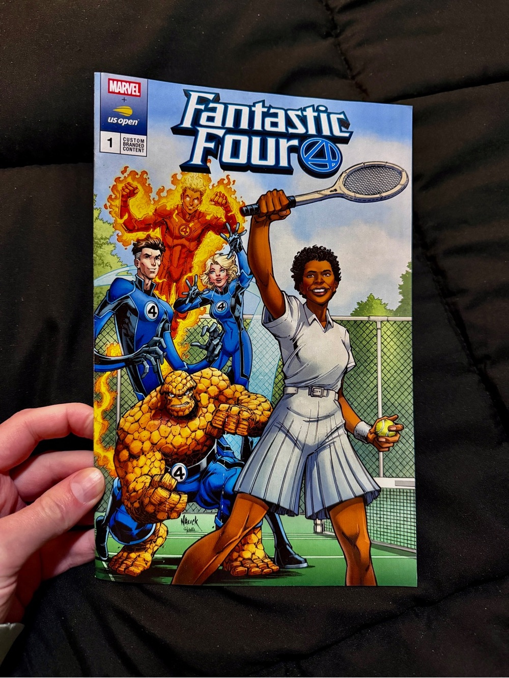 US OPEN 2025 Marvel Fantastic Four #1 Comic Book - Blue Cover